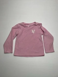 New York Yankees Fleece Pullover Girls 6x Pink  - Picture 1 of 5