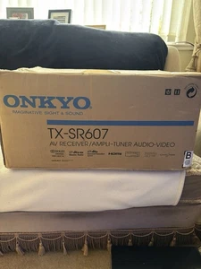 Onkyo TX-SR607 AV Receiver Amplifier Black. Original Box.Original Remote.Working - Picture 1 of 4
