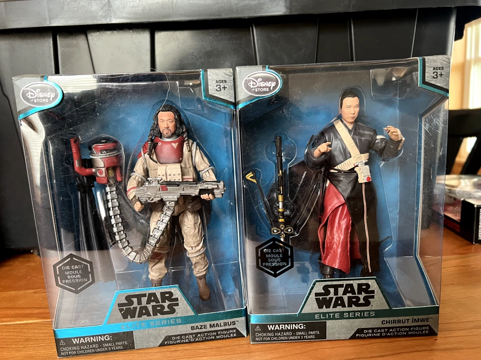Star Wars Disney Store Elite Series CHIRRUT IMWE y Baze Malbus. SET Foto 1 de 1