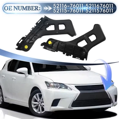 For 2011-2017 Lexus CT200h Pair Front Bumper Cover Support Brackets Foto 1 de 4