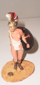 Vintage Warrier Figurine Handpainted White Metal Kit (missing Knife) - Picture 1 of 2