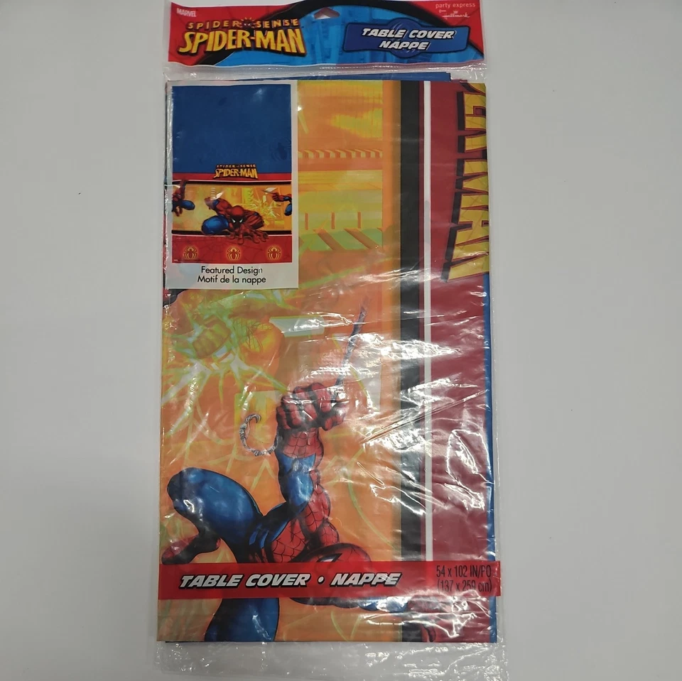 Hallmark Marvel Spider-Man Mantel Cumpleaños Plástico Cubierta de Mesa Fiesta Araña Foto 1 de 3