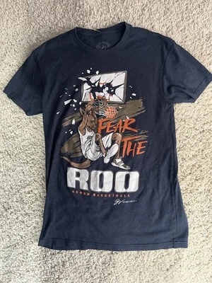 akron zips shirt adult small blue short sleeve crewneck graphic roo casual mens - Image 1 of 4