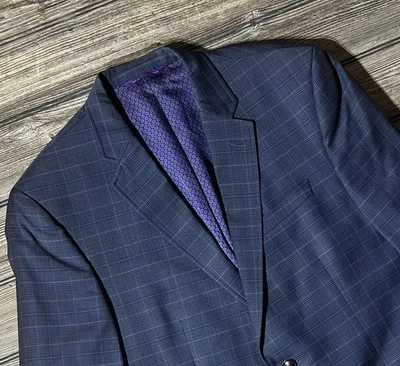 Ted Baker London Endurance Men’s Jones SPJ Sport Coat Blazer Size 42S Blue Check - Image 1 of 4