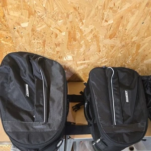 Biketek Motorcycle Expandable Diablo Sports Touring Panniers Black 10-21 Litre - Picture 1 of 8