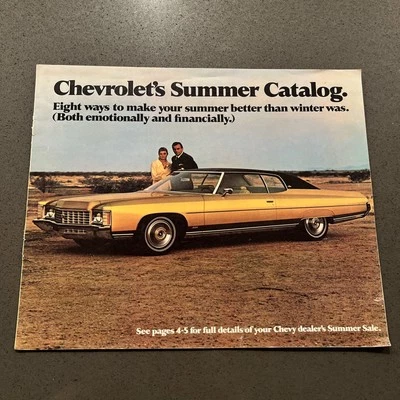 1971 Chevrolet Summer Catalog Sales Brochure/Mailer Flyer Camaro Chevelle Nova Foto 1 de 4
