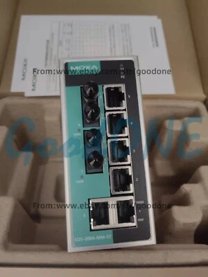 1PC NEW MOXA EDS-208A-MM-ST Multi-Mode ST Industrial Switch - Image 1 of 2