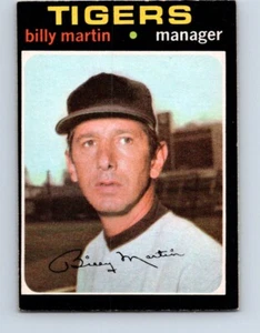 VINTAGE BASEBALL CARD OPC 1971 DETROIT TIGERS BILLY MARTIN NO168 - Picture 1 of 2