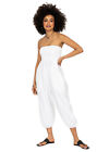 Harem Pants Pull Up into Strapless Jumpsuit in 100% Cotton - One Size UK 8-16