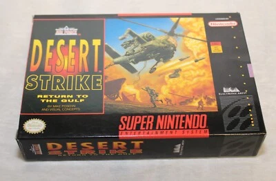 Desert Strike Return To The Gulf SNES Cartridge Manual Insert and Original box - Image 1 of 4