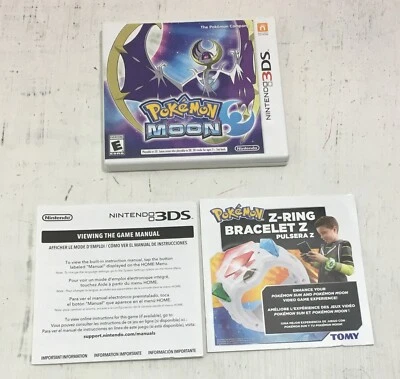 Nintendo 3DS Pokemon Moon Case and Inserts Only (NO GAME CARTRIDGE) - Image 1 of 4