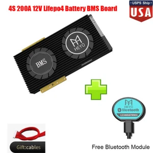 US 4S 200A Lifepo4 Battery BMS Board PCB +Bluetooth UART Module For Android&iOS - Picture 1 of 12