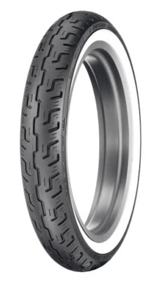 Neumático delantero de pared blanco Dunlop D401 100/90-19 motocicleta 100 90 19 Harley 45064215 Foto 1 de 4