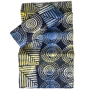 Cera africana teñida a mano Adire 100 % algodón hasta 5 yardas azul artesanal única - Imagen 1 de 13