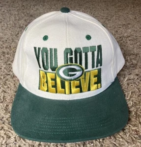 VINTAGE Green Bay Packers NFL "You Gotta Believe" LOGO 7 NEU Snapback Mütze - Bild 1 von 4