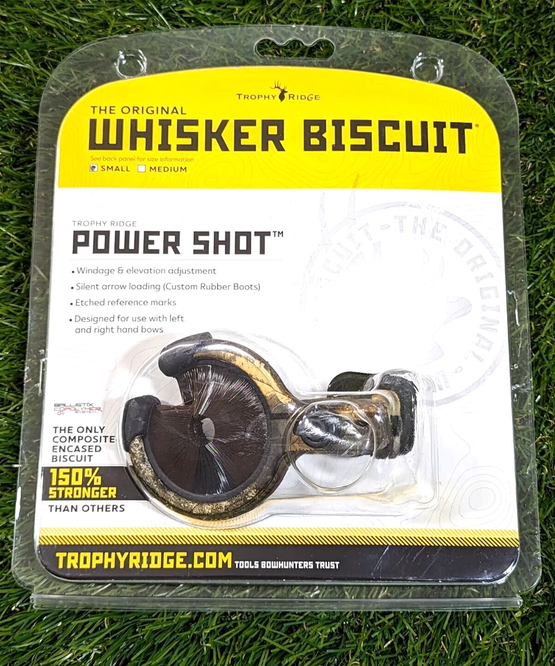 **NEW** Trophy Ridge Whisker Biscuit Power Shot Rest Universal RH/LH Small Camo - Image 1 of 3