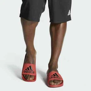 *selten* Adidas Adilette Duschpantoletten Herren 13 Sportsandalen Hausschuhe EE7039 rot - Bild 1 von 9
