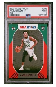 2020-21 AARON NESMITH PANINI HOOPS RED RC /75 PSA 9 #202 PACERS STUD!! - Picture 1 of 2