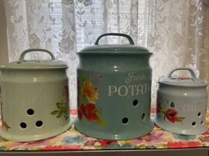 Pioneer Woman Garlic Potato And Onion Holder Set - Picture 1 of 5