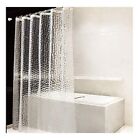 3X(Clear EVA Shower Curtain Liner Waterproof Transparent 3D Water Square Bathroo