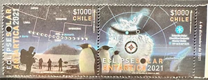 Chile 2021, Eclipse Solar Antartica, $1.000x2 - Picture 1 of 1