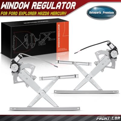 2x Regulador de ventana eléctrica con motor para Ford Explorer Mazda Navajo Mercury delantero Foto 1 de 4