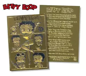 Tarjeta de oro BETTY BOOP 23K esculpida casi nueva-como nueva edición limitada - con licencia oficial - Imagen 1 de 1