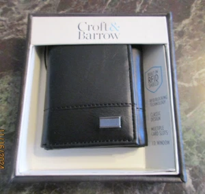 Croft & Barrow RFID Data Protection Wallet Trifold Multiple Card Slots Black - Picture 1 of 6