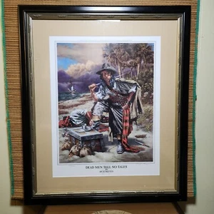 Rick Reeves "Dead Men Tell No Tales" pirate litho, numbered and double signed - Picture 1 of 12