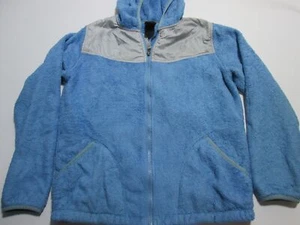 The North Face Youth Girls Size XL Fleece Jacket Blue Hooded Active Outerwear - Picture 1 of 7
