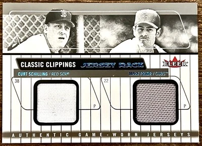 Fleer Classic Clipings 2005, camiseta de duelo, Curt Schilling, Mark Prior # JR-CS/MP Foto 1 de 2