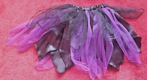 Gothic Bat fairy tutu festival purple black net satin sequins to fit up to age 3 - Picture 1 of 2