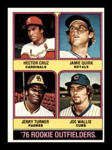 1976 Topps Hector Cruz Jamie Quirk Jerry Turner Joe Wallis #598 Rookie RC NM