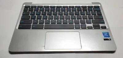 Chromebook Asus C202S Laptop Palmrest Keyboard & Touchpad 0KNX0-1120US00 0Q3 - Image 1 of 4