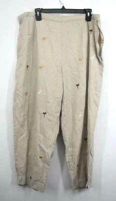 Pantalón Corto Stonebridge Mujer Beige Palmera Animal Bordado 22W Foto 1 de 4