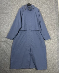 Gabardina vintage LL Bean para mujer talla 1X azul larga   - Imagen 1 de 14