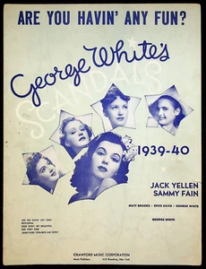 Partituras de Broadway portada de Ann Miller Ella Logan de George White's Scandals (1939) - Imagen 1 de 3