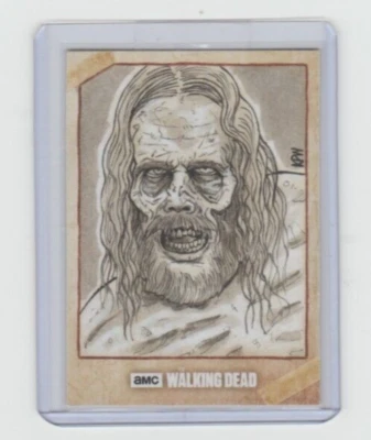 TOPPS WALKING DEAD SEASON 6 WALKER SKETCH CARD BY ARTIST KEVIN P. WEST   1/1! - Image 1 of 2