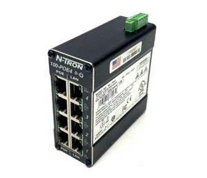 N-TRON 100-POE4 Industrial Ethernet Power Injector 45-49V 4-port 10/100Base-TX - Picture 1 of 6