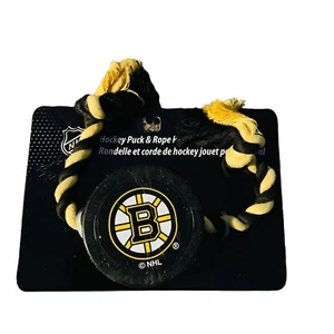 Boston Bruins Hockey Mascotas Primer Perro Goma Tirador Juguete Resistente Goma Cuerda Resistente - Imagen 1 de 10
