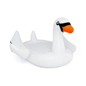 Giant Inflatable Swan Floating Island 4-Person Pool Float with 4 Cups Holders - - Picture 1 of 5