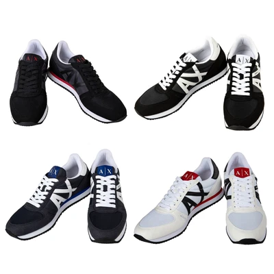 A|X ARMANI EXCHANGE Herren Sneaker Low - Schnür-Schuh, Retro, Logo, 41-46