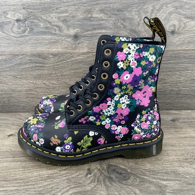 Dr. Martens 1460 Vintage Margarita Floral Botines Mujer’s Talla 6 Negro Púrpura Foto 1 de 4