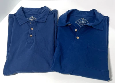 Lot of 2 Paradise Collection Men's Polo Golf Shirt Size Medium Blue Cotton - Image 1 of 4