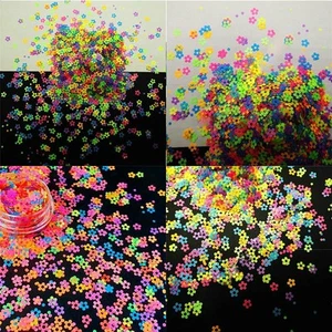 3D BLOSSOM Sequins Neon Decoration Summer Holiday Shape Plum blossom Nail Art - Picture 1 of 10