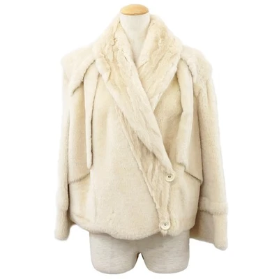 Glory Louis Vuitton Fur Coat 38 Beige Lamb Leather Mink Fur Made in France Appar - Image 1 of 4