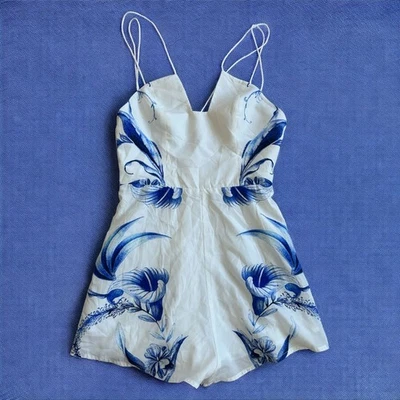 Mameluco floral KEEPSAKE The Label blanco azul talla XS Foto 1 de 4