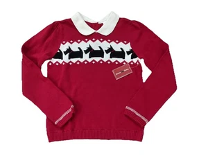 Gymboree TCP Girls Size 10 LS Scotty Dog Red Sweater & Leggings NWT New - Picture 1 of 6