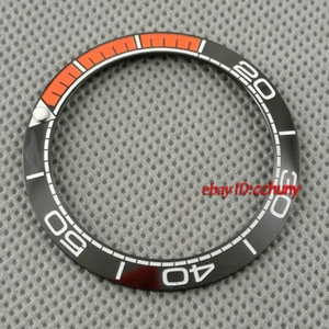 Inserto de bisel de cerámica negro naranja de 40 mm para reloj automático de 43 mm P349-35# - Imagen 1 de 3