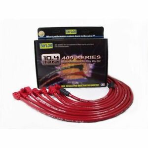Taylor Cable 79281 409 Spiro-Pro 10.4mm Ignition Wire Set; Spiro-Wound - Red